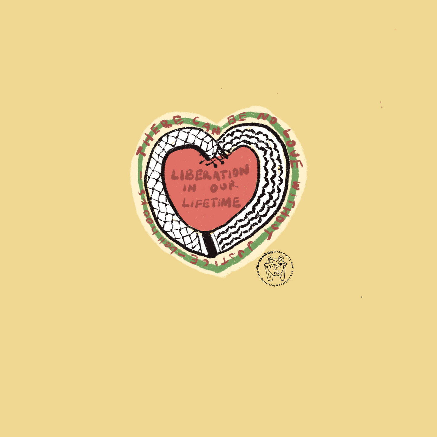 Love is Liberation Sticker Fundraiser 4 Gaza and SeattleCleanAir